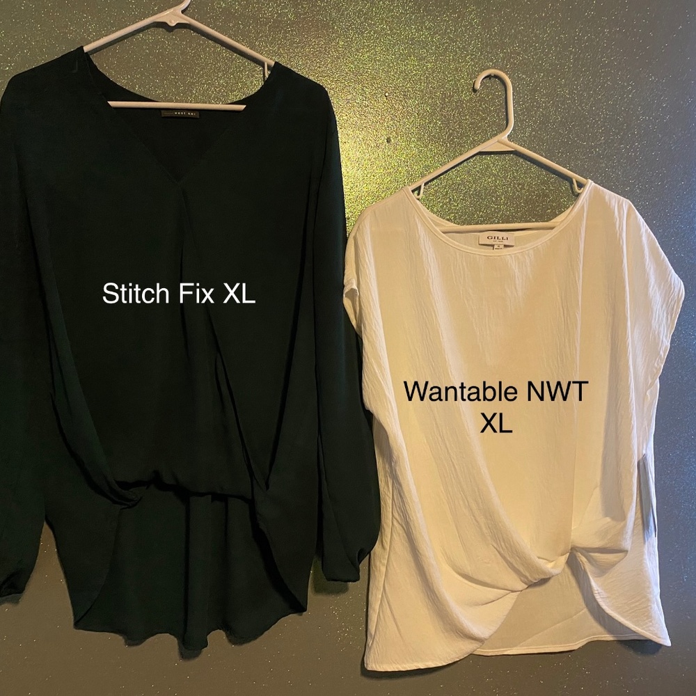 Two women’s career blouses size XL